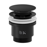 Cut out image of the Britton Matt Black Universal Click Clack Basin Waste